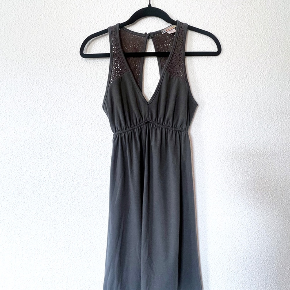 Four Stars Jersey Knit sundress with crochet straps and open back | Size S